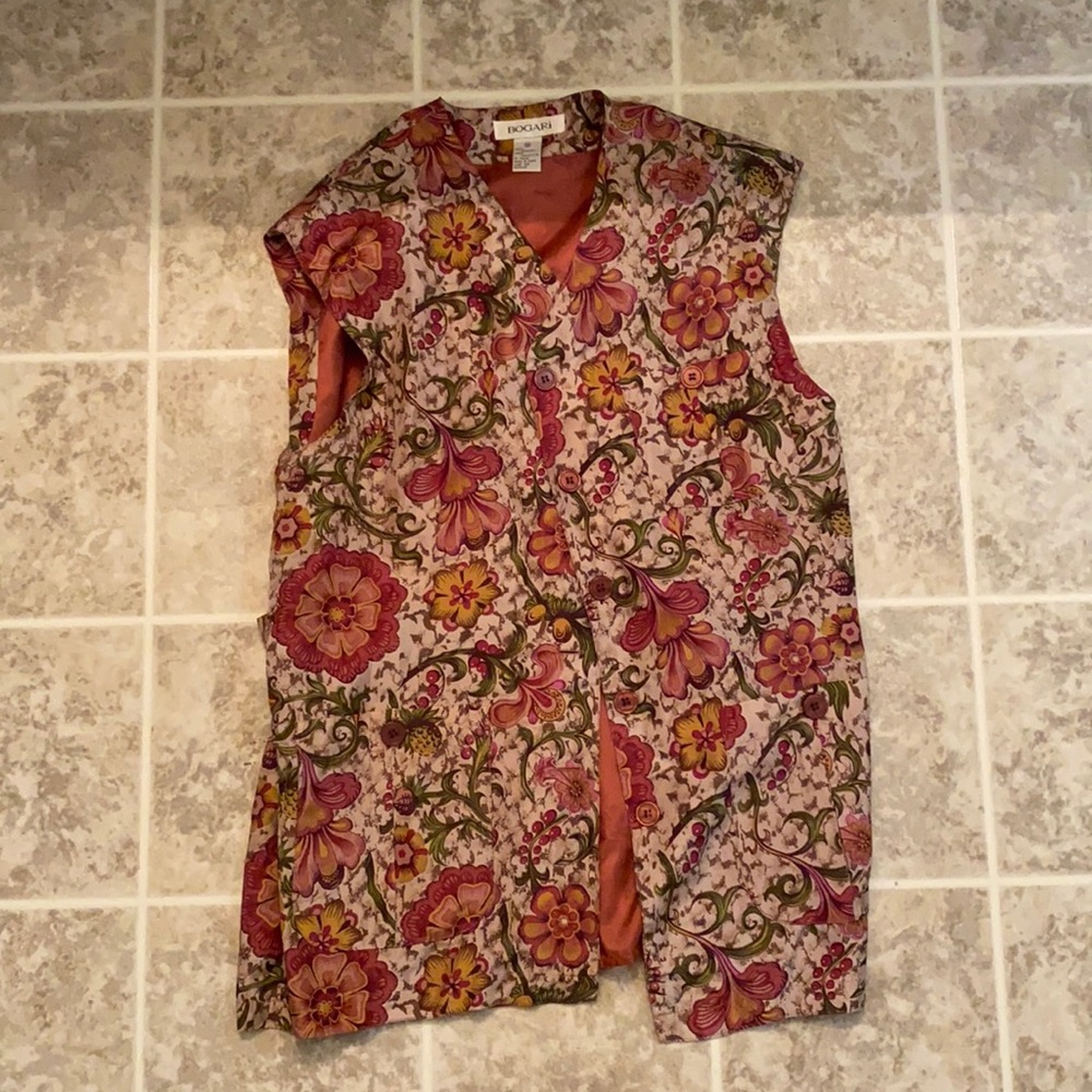Vintage Bogari Silk Vest Medium
